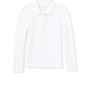 White polo long sleeve children’s place size 10-12 uniform top NWT